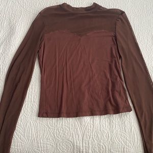 Mesh long sleeve shirt